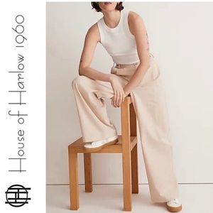HOUSE OF HARLOW 1960 Tan Wide Leg Trouser Pants 8